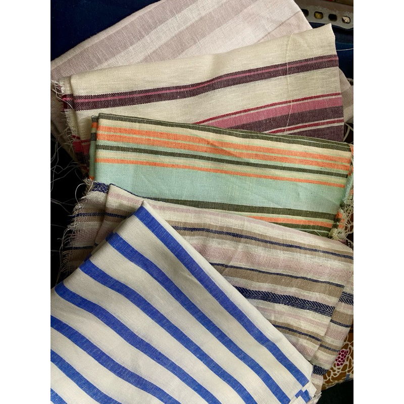 Kain Katun Linen Salur Linen Motif Salur Linen Stripes