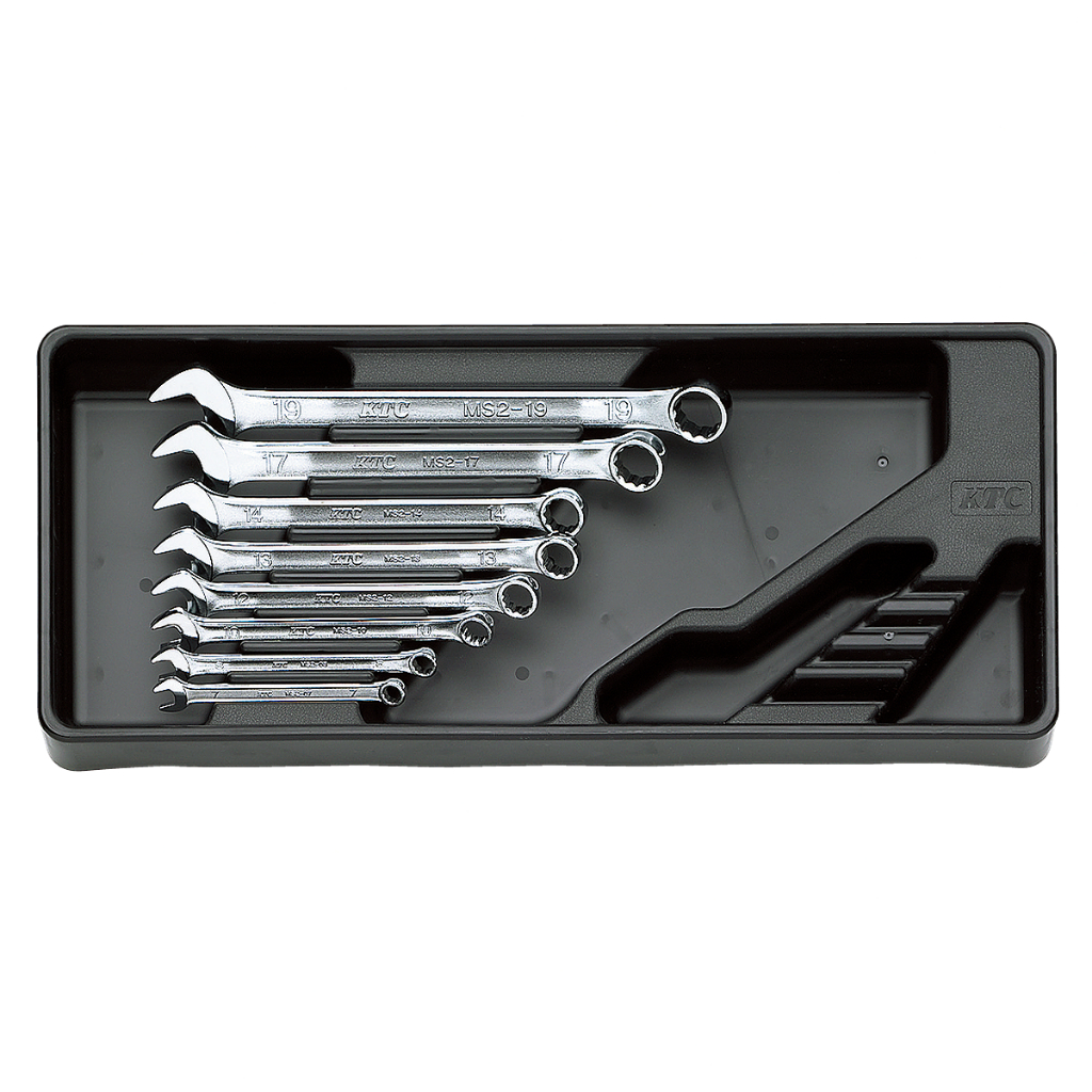KTC Combination Wrench Set 8pcs Metric MS2-7 - 19mm TMS208 Kunci Ring Pas Mili 7 - 19mm