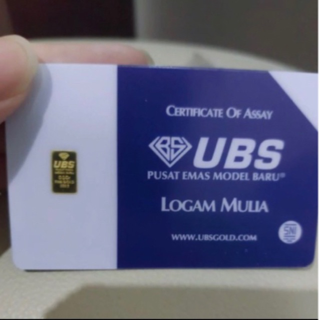 Logam Mulia Emas UBS 0.5 gram Asli 24K 0,5