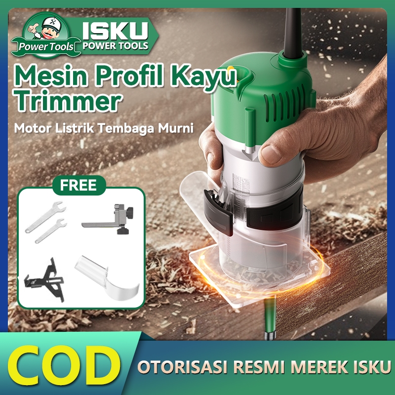 ISKU Mesin Profil Kayu 6.35mm Mesin Trimmer Kayu Mesin Router Profil Kayu Mesin Ukir Kayu Profesiona