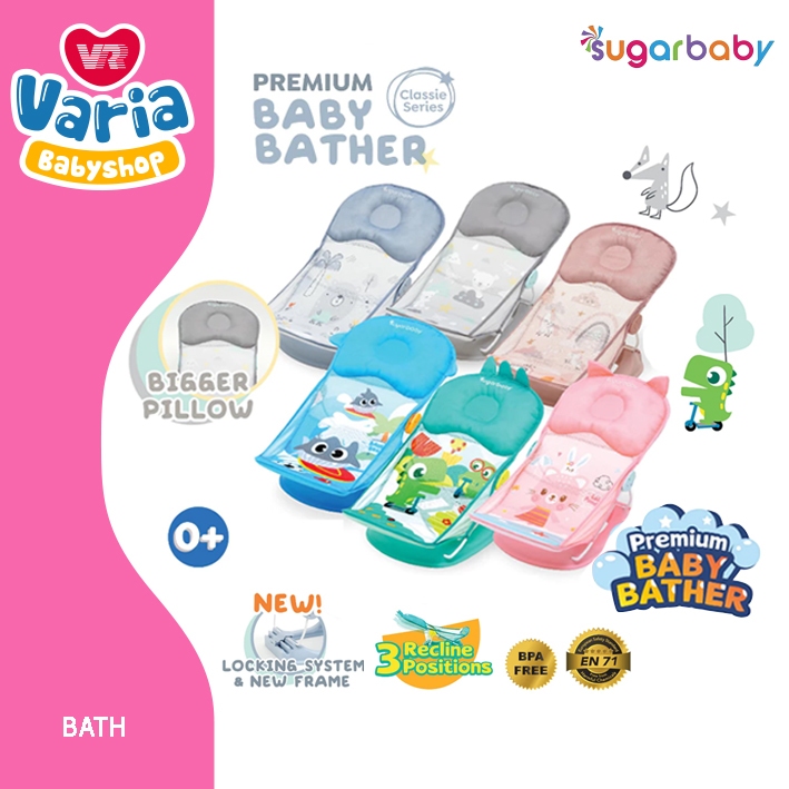 SugarBaby Premium Baby Bather / Kursi mandi Bayi / Alas Duduk Mandi Bayi | SUGAR BABY