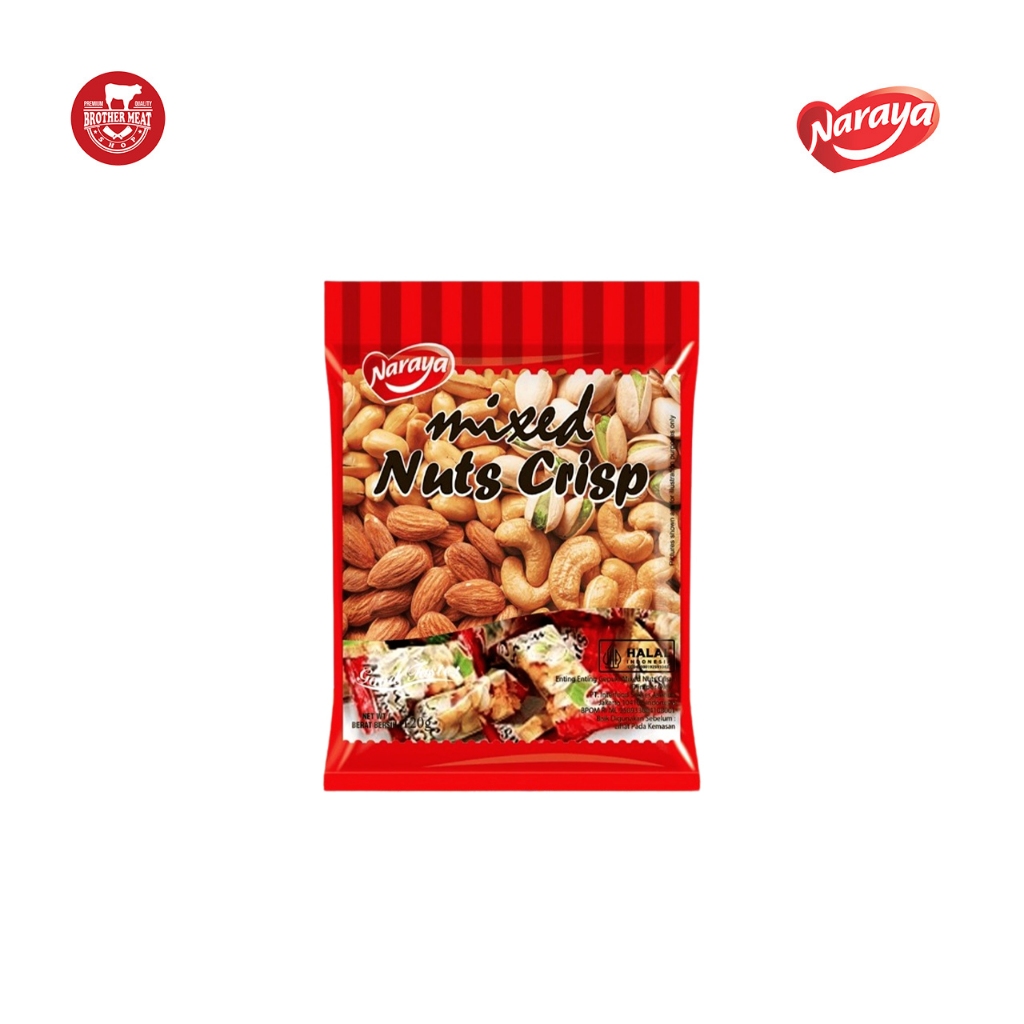

Naraya Mixed Nuts Crisp 120gr / Permen Kacang - Brothermeatshop