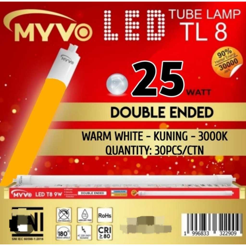 Lampu TL T8 LED 25 Watt - Panjang 120cm MYVO T8