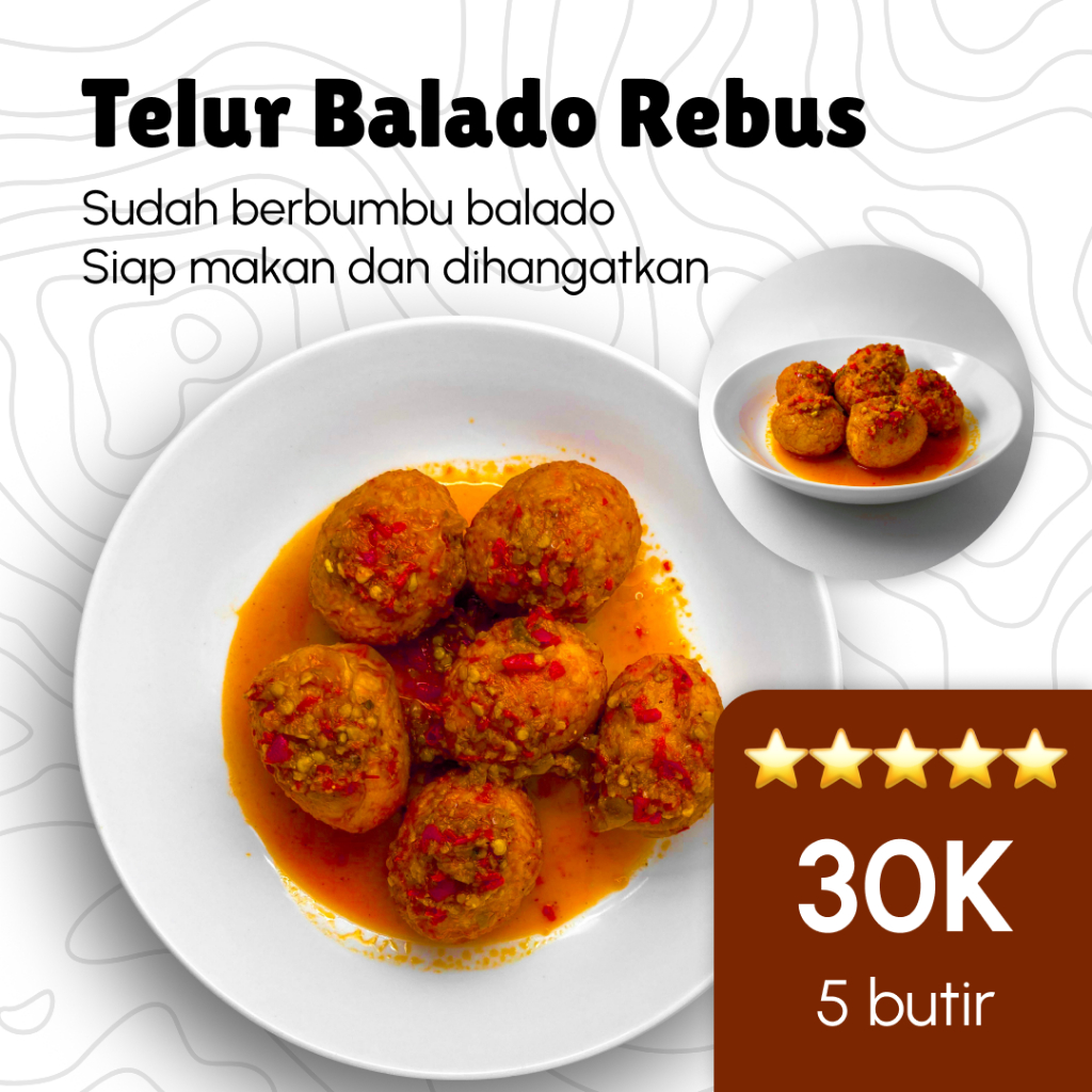 

Telur Balado Rebus Siap Makan (5 Butir) Frozen Food