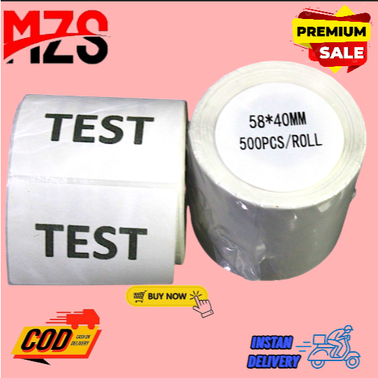 

Stiker Label Barcode Thermal [58 x 40] Label Barcode Olshop Label Pengiriman 60x40 mm Isi 500 Pcs