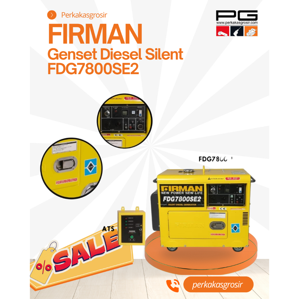 Genset Diesel Silent FIRMAN FDG7800SE2