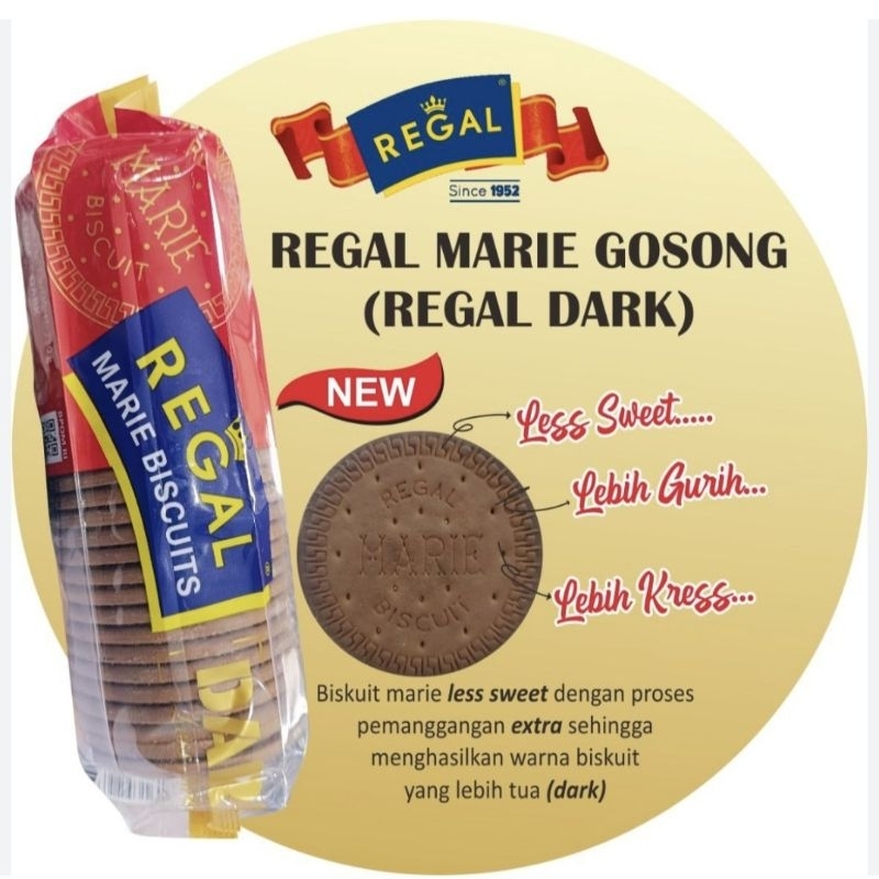 

regal marie biscuits dark less sweet 230g