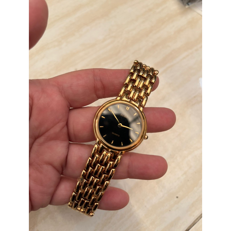 JAM TANGAN WANITA ALBA ANALOG STAINLESS STEEL GOLD DIAL V789-X034 ORIGINAL