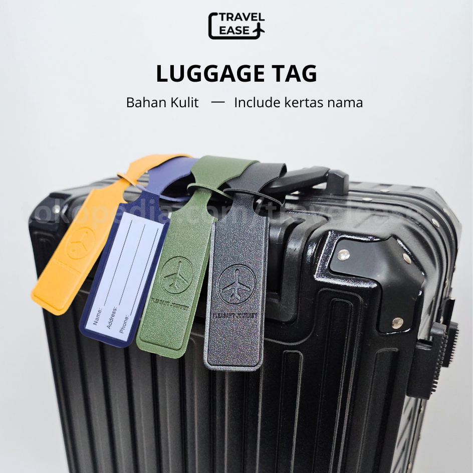 Luggage Tag Leather Eco Gantungan Nama Koper Haji Bag Tag Tag Nama Koper Name Tag