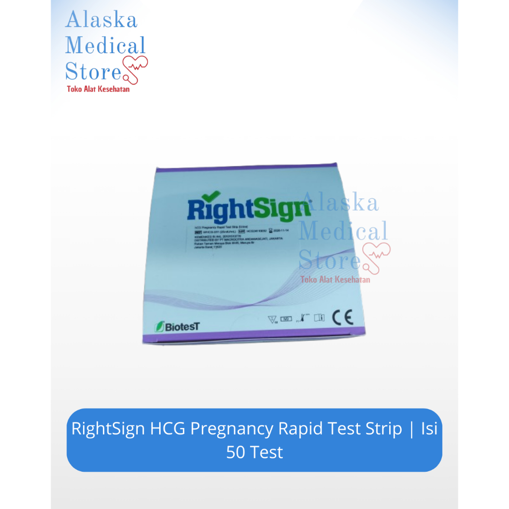 HCG Strip RIGHTSIGN ISI 50 TEST KEHAMILAN | RIGHT SIGN HCG URINE PREGNANCY TEST