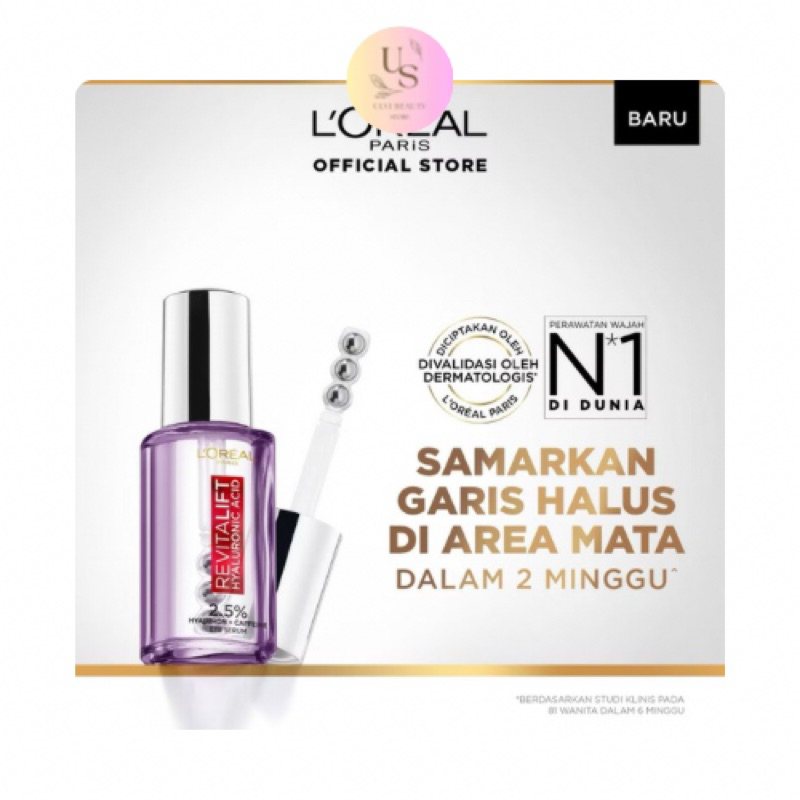 LOREAL Paris Revitalift Hyaluronic Acid 2.5% [Hyaluron + Caffeine] Eye Serum