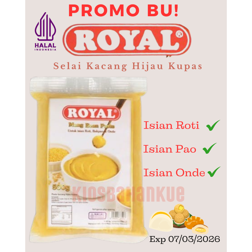 

PROMO BU SELAI ROYAL KACANG HIJAU KUPAS 500GRAM