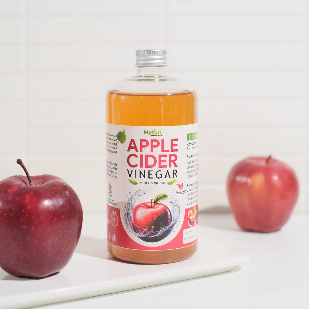 

MYNUT CUKA APEL 500 ML APPLE CIDER VINEGAR 100% ORIGINAL HERBAL ORGANIK