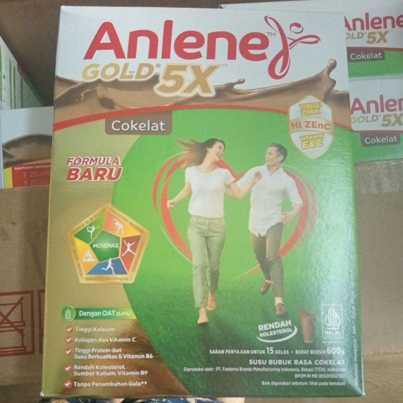

Anlene gold 5x 600gr susu bubuk dewasa rasa cokelat