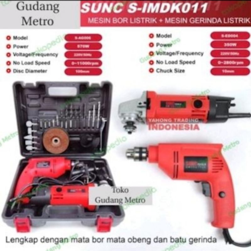 Mesin Bor dan Mesin Gerinda/ Koper/ Set/