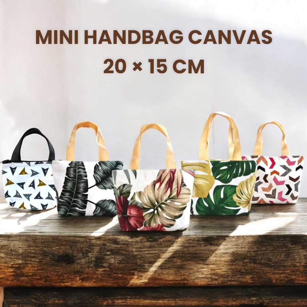 Tas jinjing kecil Bahan kanvas souvenir pernikahan