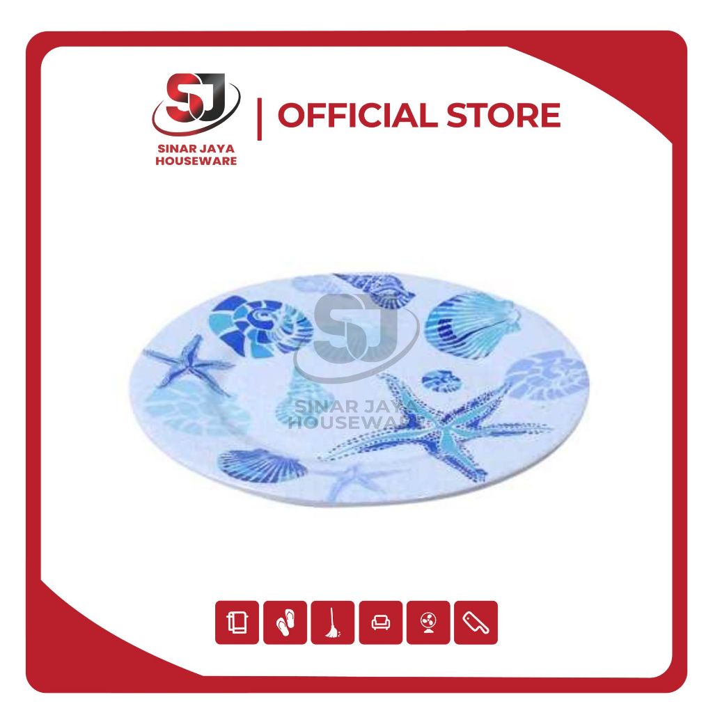 Piring Makan Melamin / Piring Melamin Unik 1110 Onyx