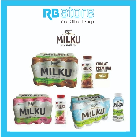 

MILKU Susu UHT Siap Minum | Coklat | Strawberry | FullCream x 200 ML BOTOL Khusus Someday & Instant