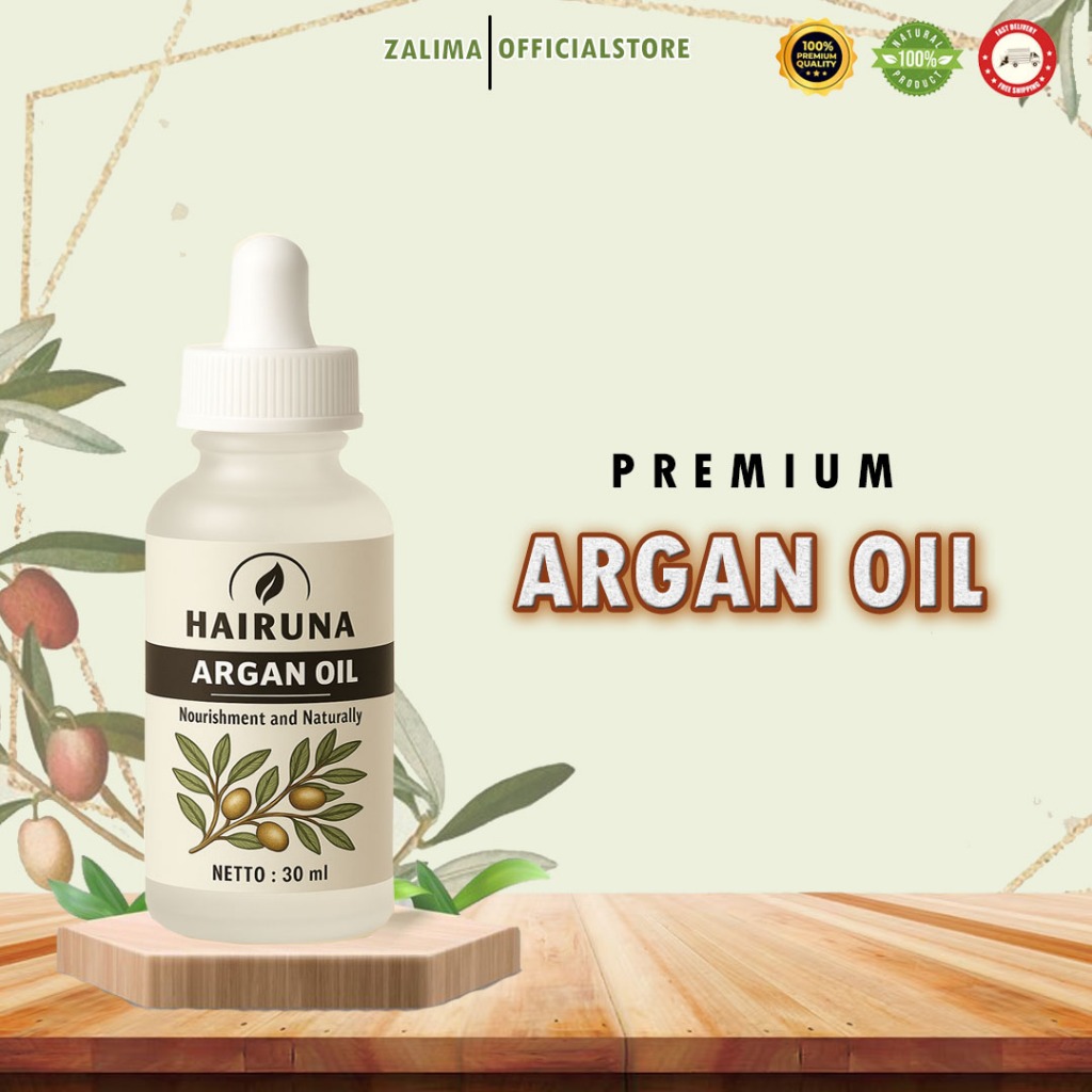 Argan Oil 30ml Minyak Argan Alami untuk Rambut & Kulit Hairuna
