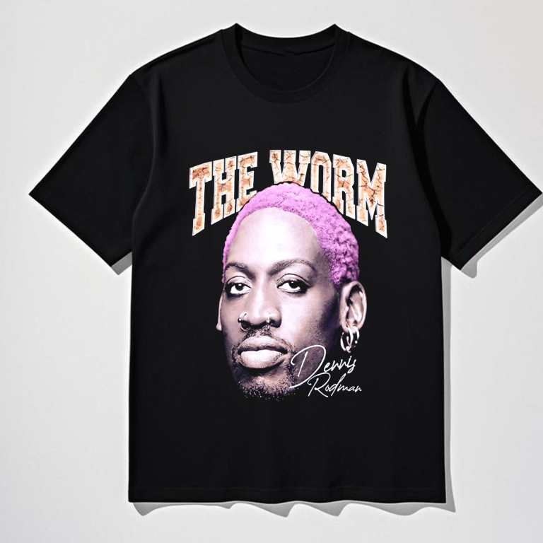 (COD)Bola basket jalanan cetak kapas lengan pendek pria tren retro longgar T-shirt 100% kapas, THE W