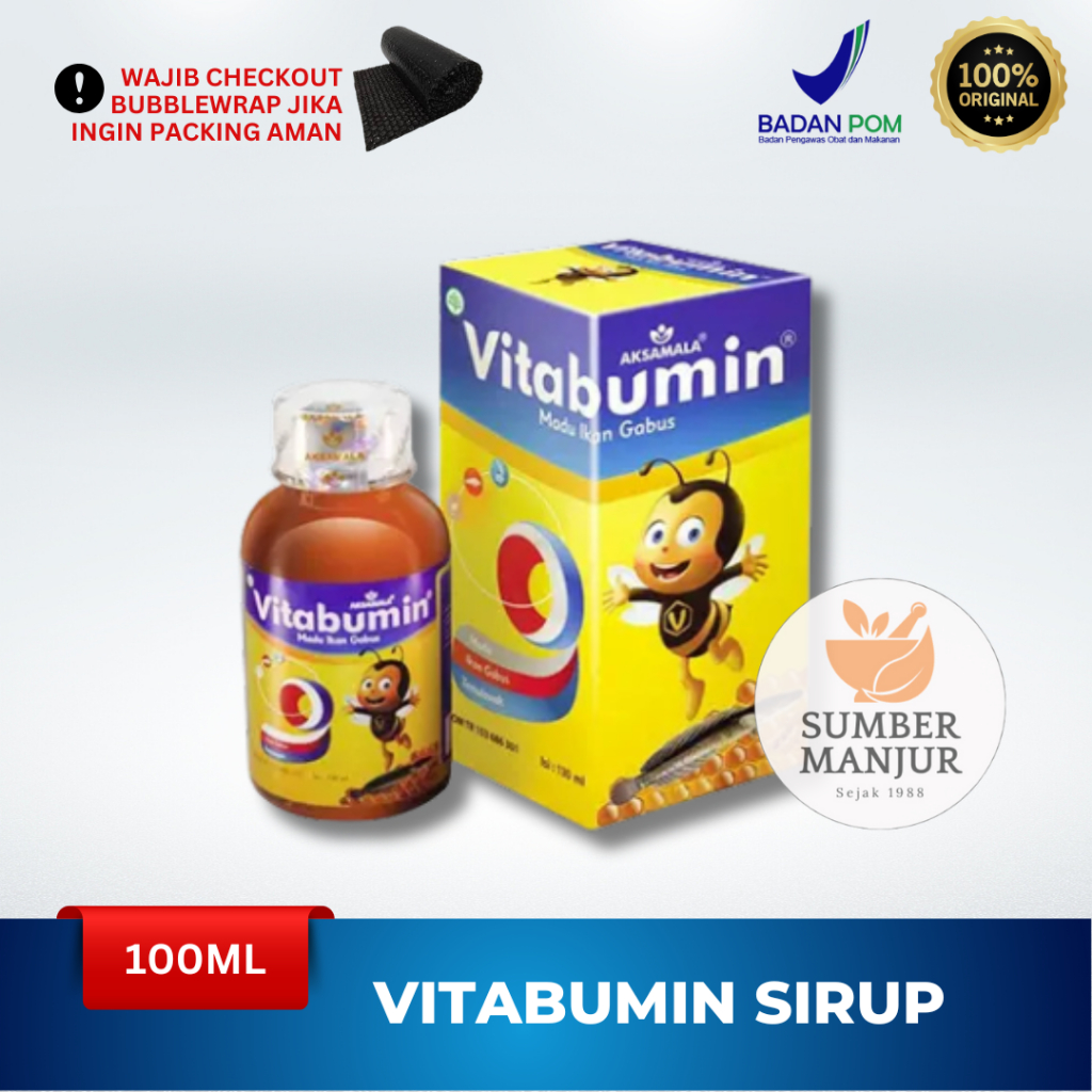 VITABUMIN 130ML / MADU PENAMBAH NAFSU MAKAN ANTI GTM, DAYA TAHAN TUBUH BAYI DAN ANAK