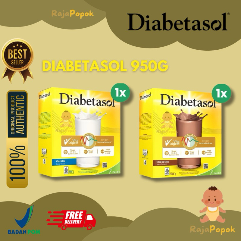

Diabetasol Vanila/Coklat 950g Nutrisi Khusus Diabetes
