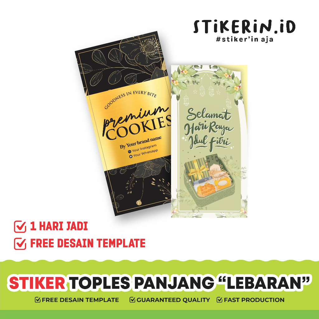 

Cetak Stiker Toples Lebaran / Stiker Toples 350gr / Stiker Segel / Stiker Segel Box