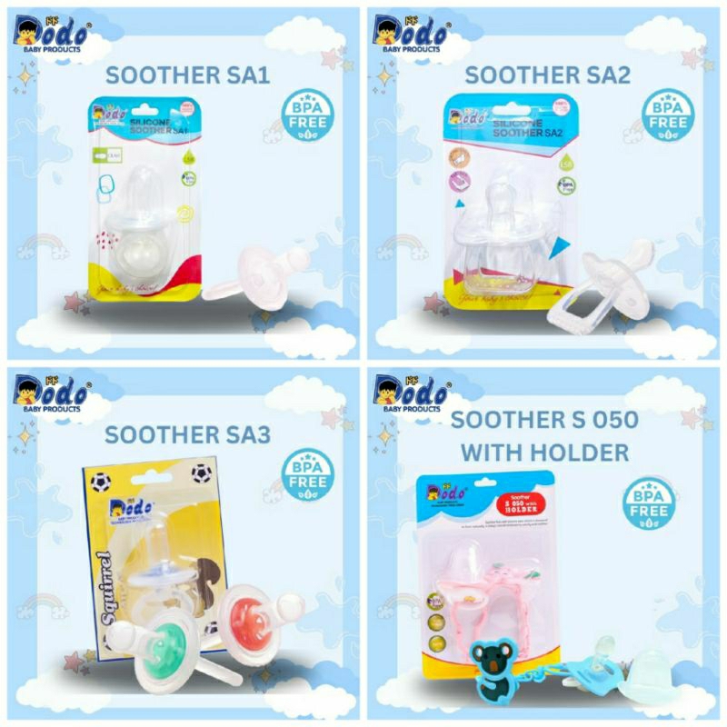 Dodo Baby Soother / Soother SA1 Silicone / Soother SA2 Pipih / Soother SA3 Silicone / Soother S 050 