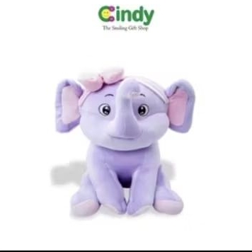 Cindy Boneka Gajah Nuta Pita Emboss - Elephant Doll || Preloved Like New