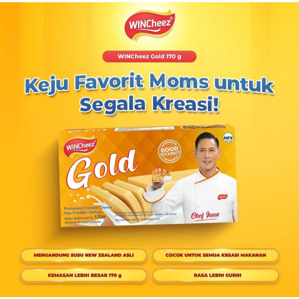 

keju cheddar wincheez gold 170 gr
