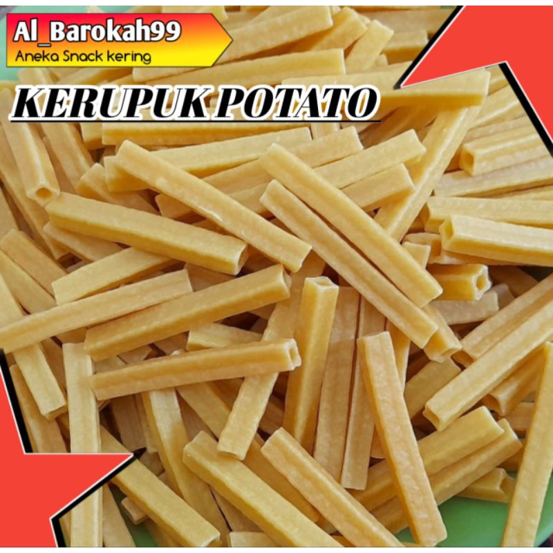 

Kerupuk Potato cemilan Mentah 1kg kerupuk mentah viral Snack Termurah