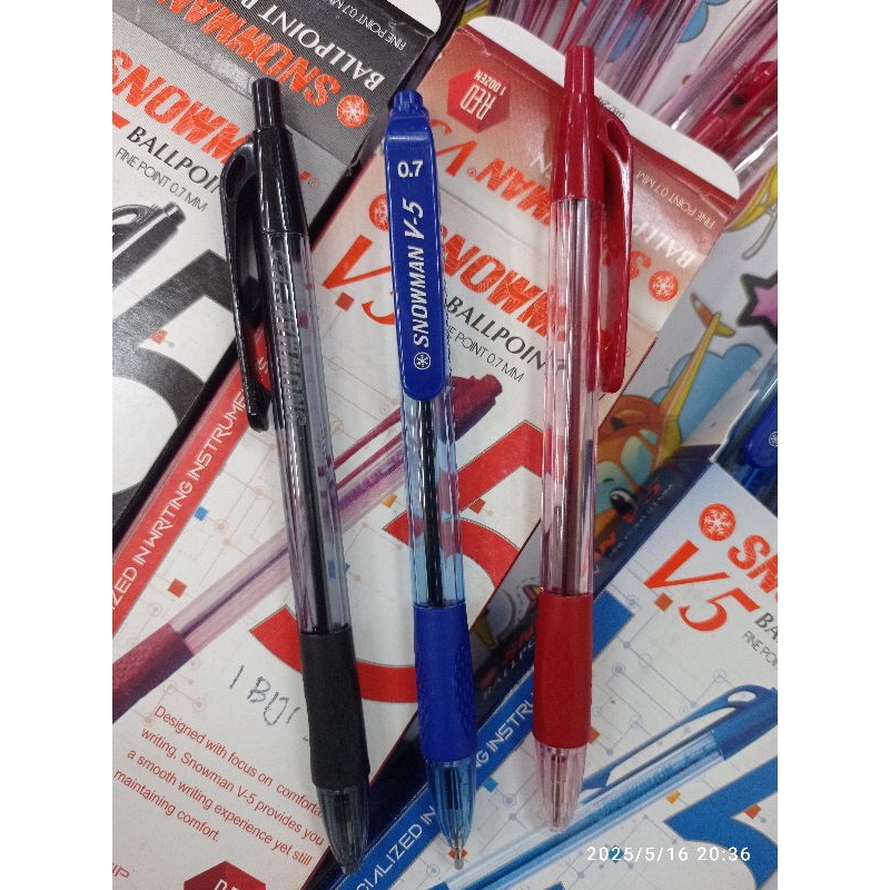 

1 DOZEN BALLPOINT SNOWMAN V.5 FINE POINT 0.7 MM
