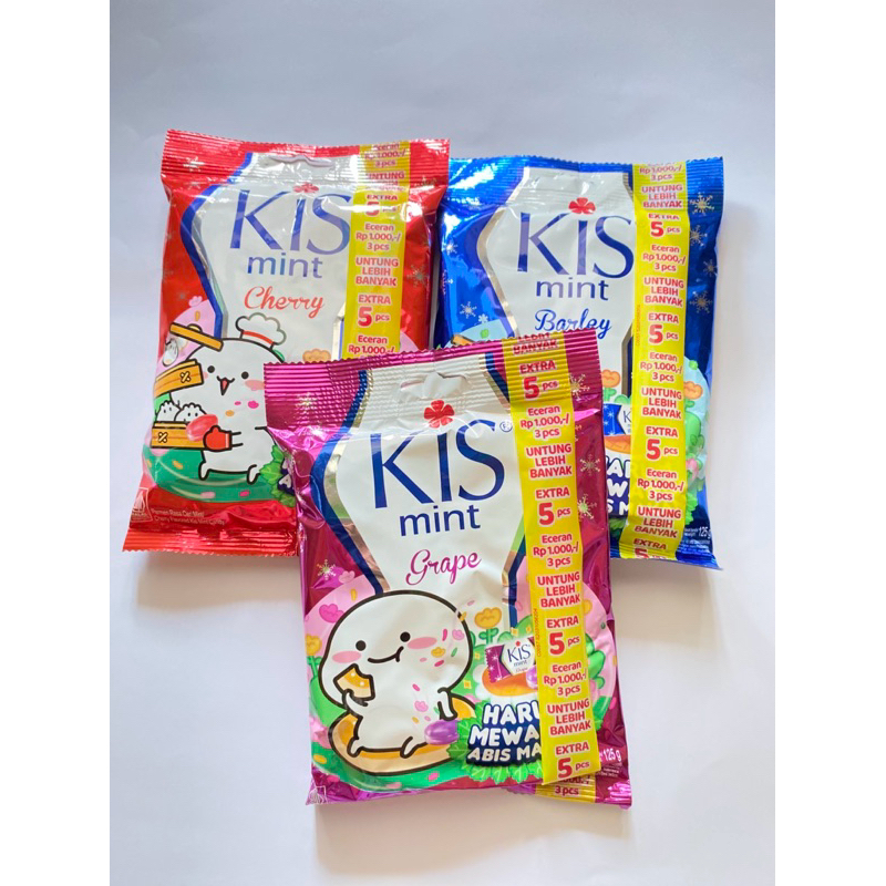

Permen Kiss All Varians (Strawberry, Grape, Barley) 125g Isi 50 Butir