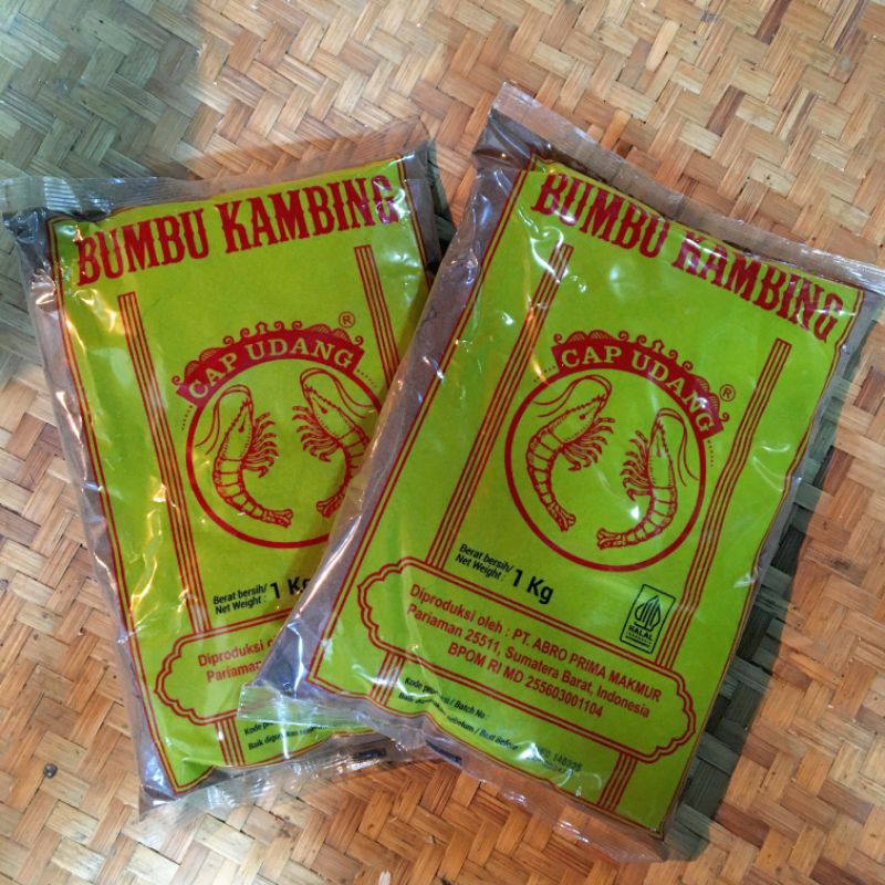 

Bumbu Gulai Kambing Cap Udang 1 Kg - Bumbu Serbaguna Minang Asli - Bumbu Rendang, Sate Padang, Gulai Padang Asli