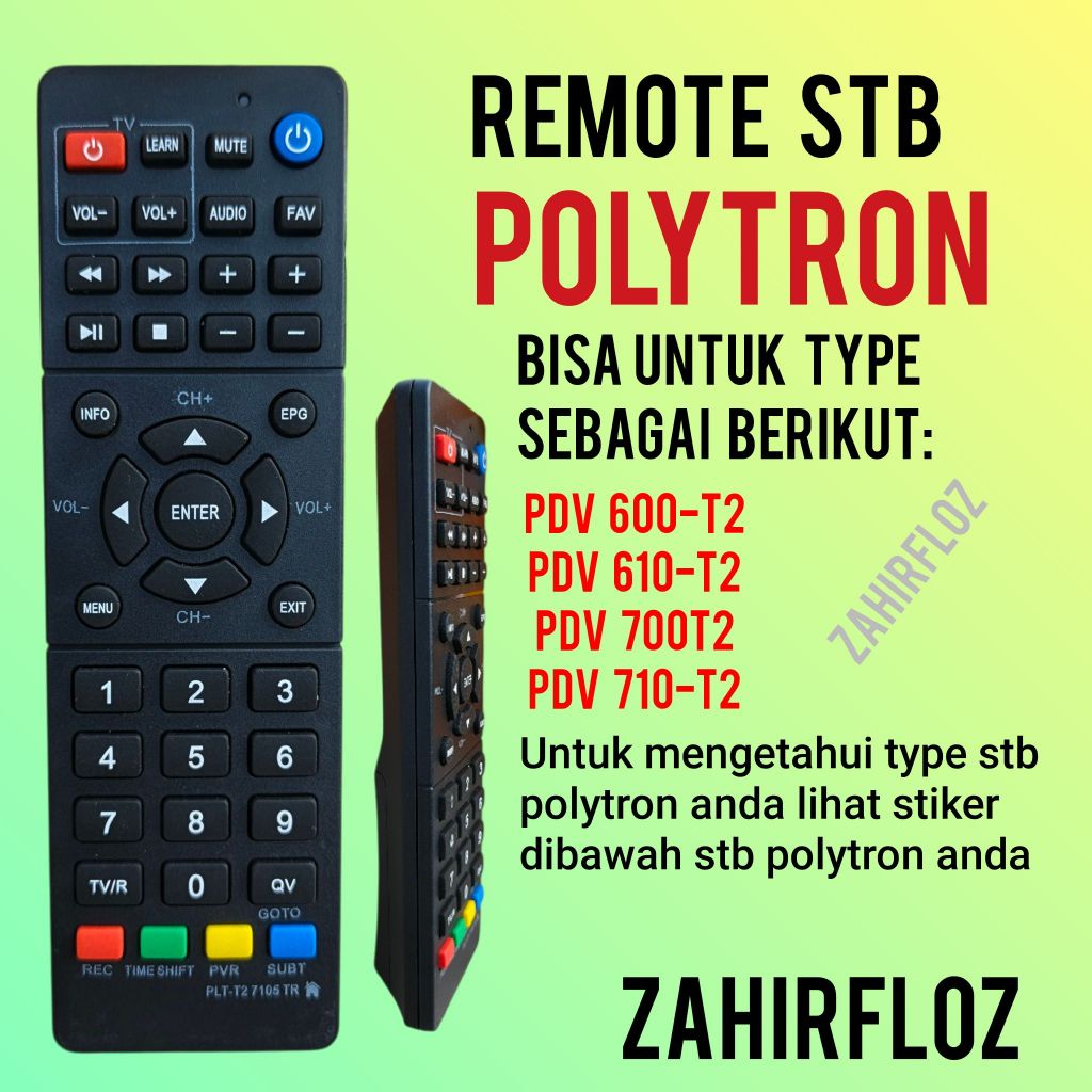 Remote set top box Polytron Pdv600t2 pdv610t2 pdv700t2 pdv710t2