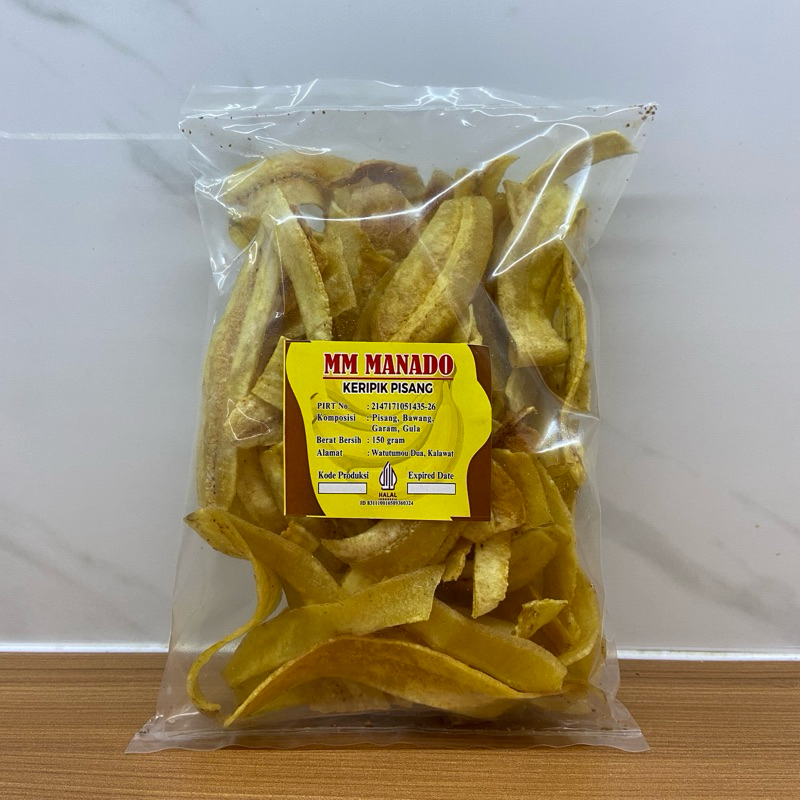 

KERIPIK PISANG ORIGINAL MM MANADO (150gr)