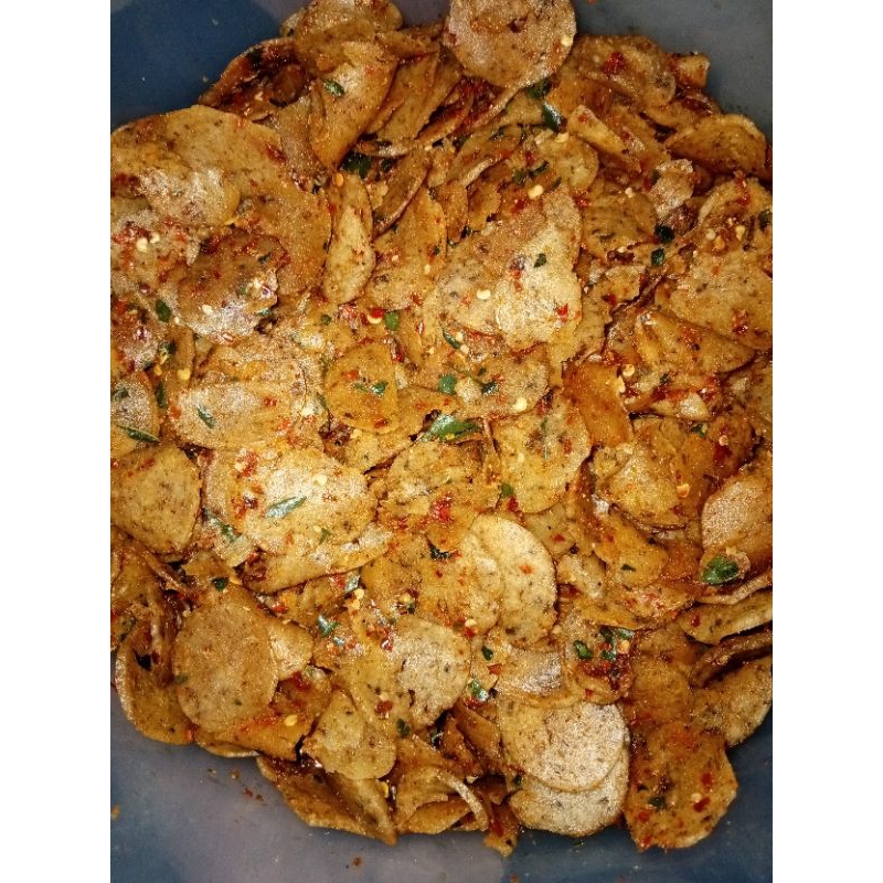 

Basreng Koin 250 gram /Basreng Ikan tongkol/Basreng Bulat/Basreng Pedas Daun Jeruk/Basreng Cikruh/Basreng renyah dan nikmat