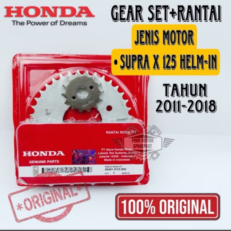 GEAR SET KYZ SUPRA 125 HELM IN GIR SET KYZ
