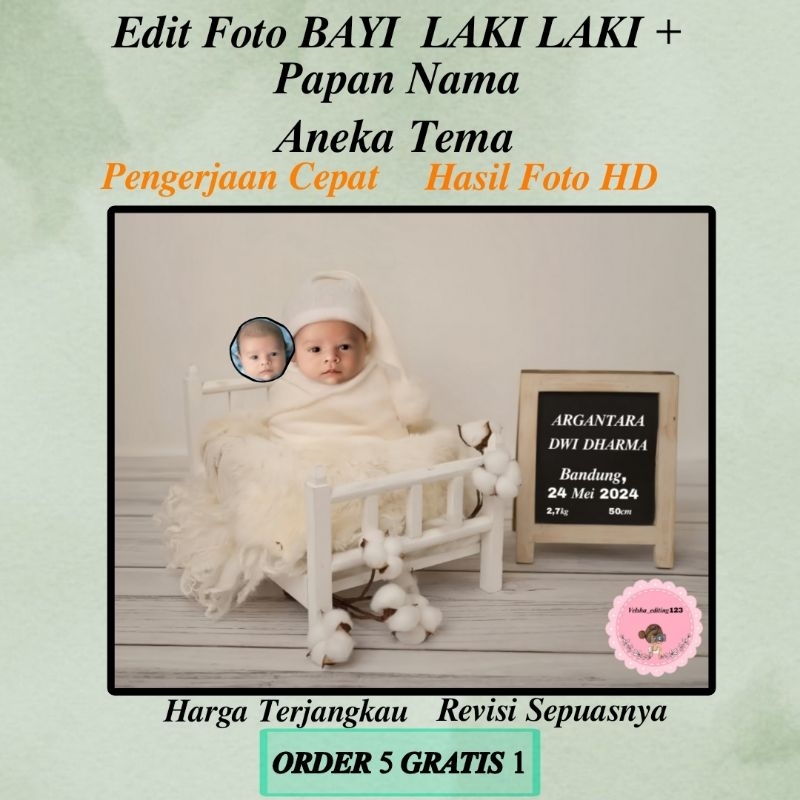 EDIT FOTO BAYI COWOK PAPAN NAMA SOFT FILE