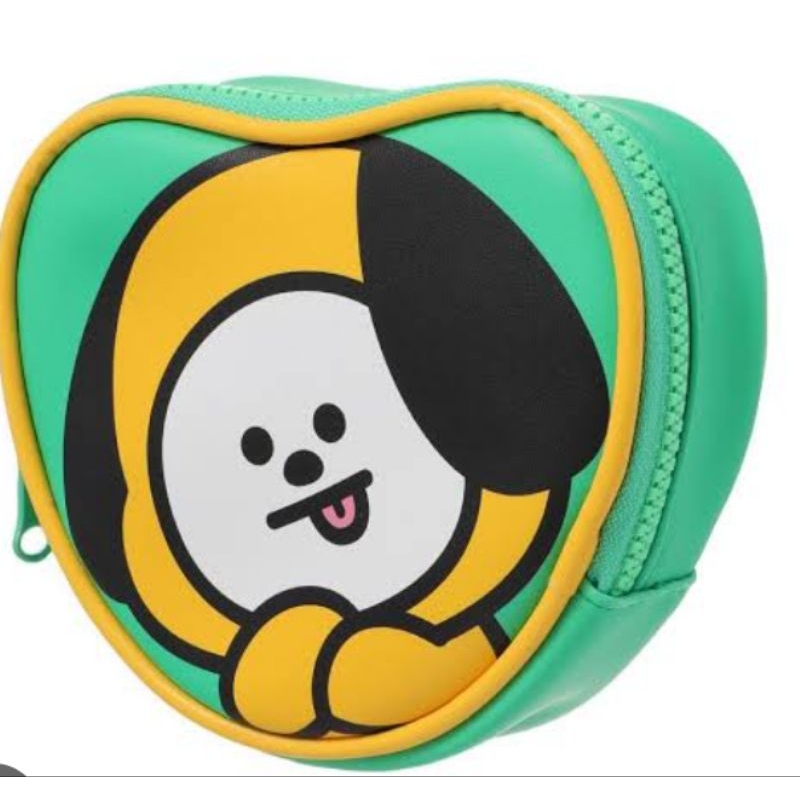 Pouch BT21 bentuk hati Original Miniso