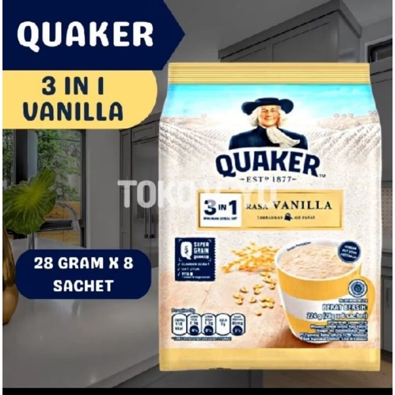 

quaker oat 3 in 1 rasa vanilla
