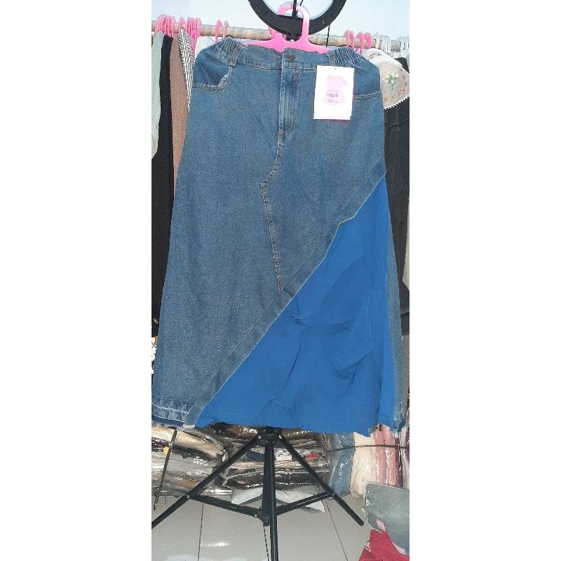 Rok jeans kombinasi import