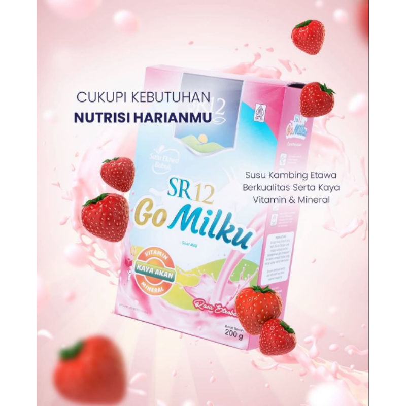 

SR12 GO MILK 600 GRAM RASA STRAWBERRY SUSU KAMBING ETAWA