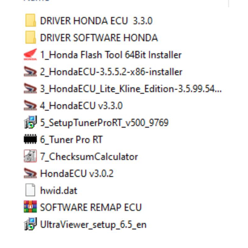 Software remap ecu all honda