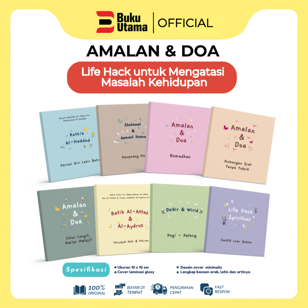 Viral Buku Amalan dan Doa - Rathib Al Haddad, Rathib Al Attas & Al Aydrus, Dzikir & Wirid, Shalawat 