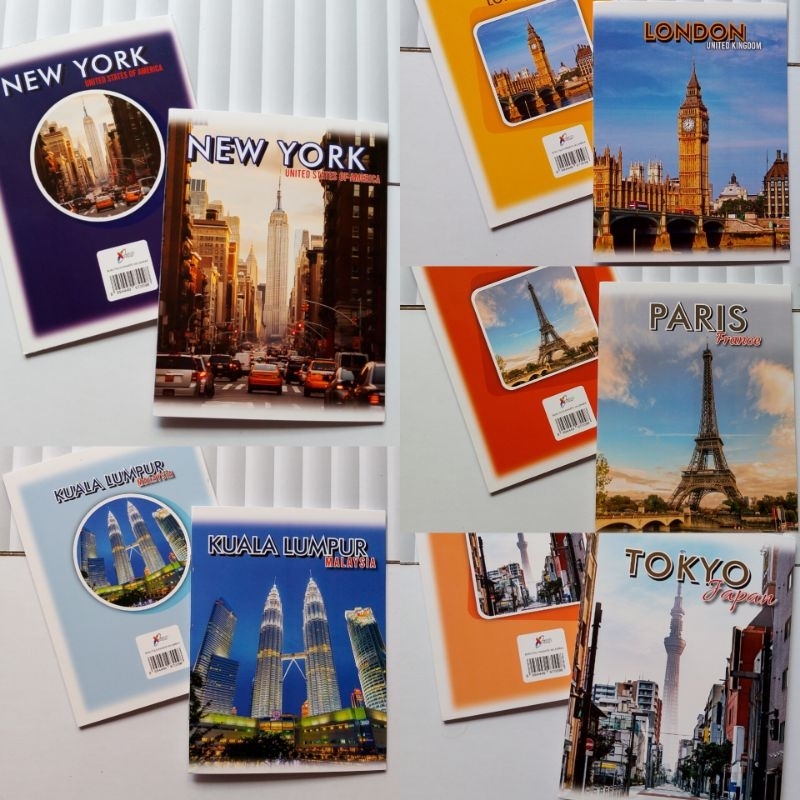 

(10BUKU) BUKU TULIS 38 COVER CITY XPLUP/ BUKU UKURAN SIDU/ 1PAK 5 MOTIF