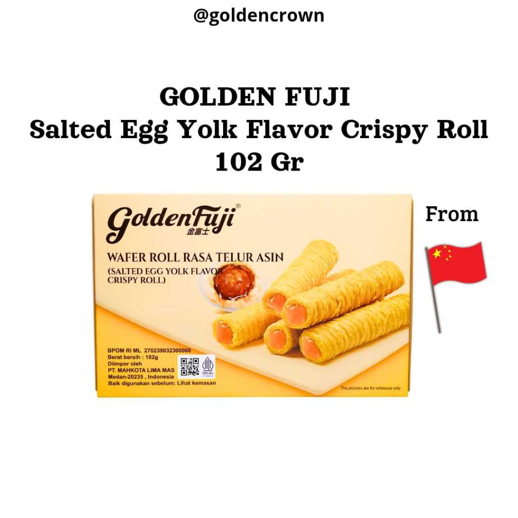

GOLDEN FUJI Salted Egg Yolk Flavor Crispy Roll / Wafer Roll Rasa Telur Asin 102g