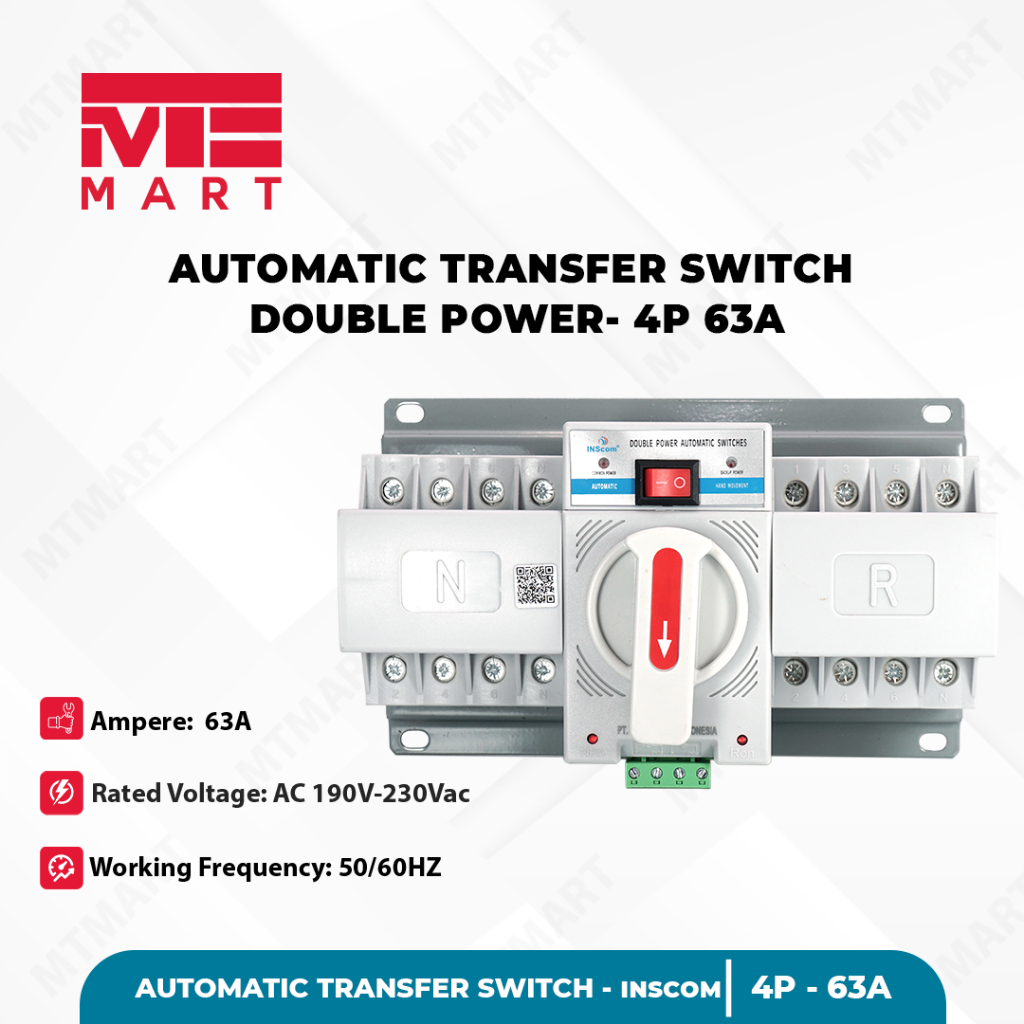 ATS 4P 63A AUTOMATIC TRANSFER SWITCH CHANGE OVER SWITCH COS OTOMATIS
