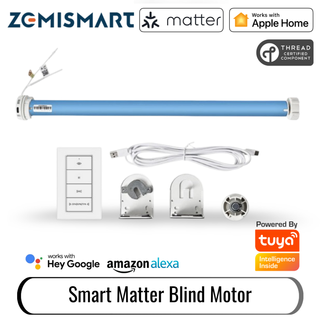 ZEMISMART MATTER Roller Shade Motor Penggulung Tirai Otomatis