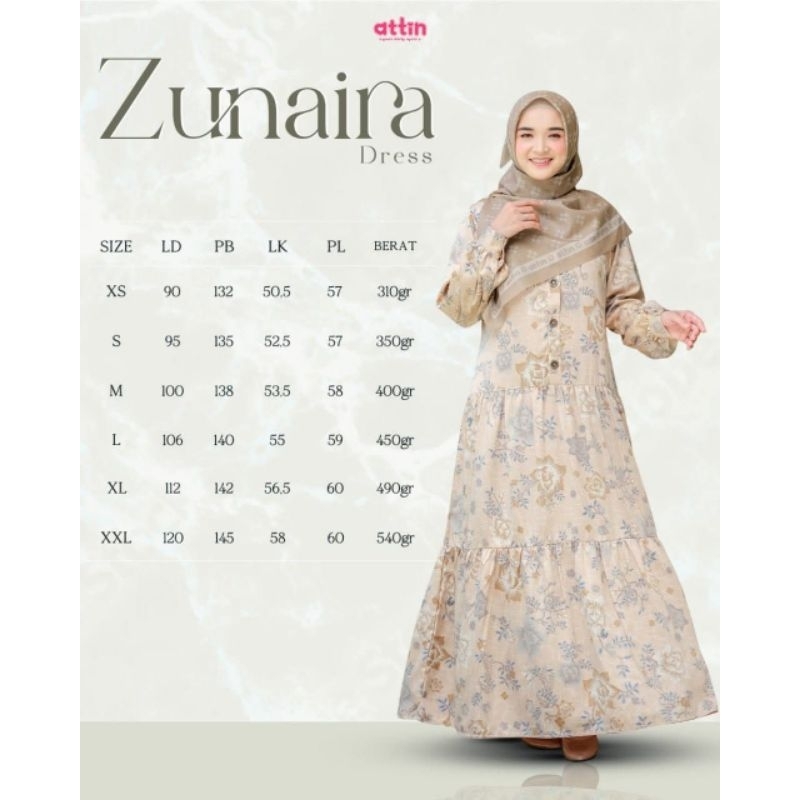 Zunaira dress Attin / gamis pesta / gamis mewah